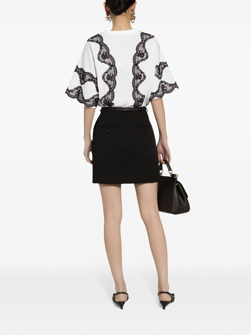 lace-detail short-sleeve T-shirt 4