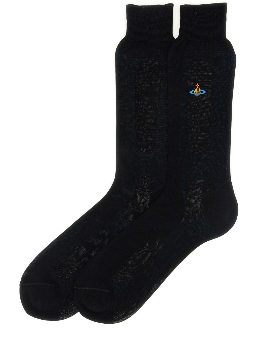 COTTON SOCK WITH ORB EMBROIDERY - 2