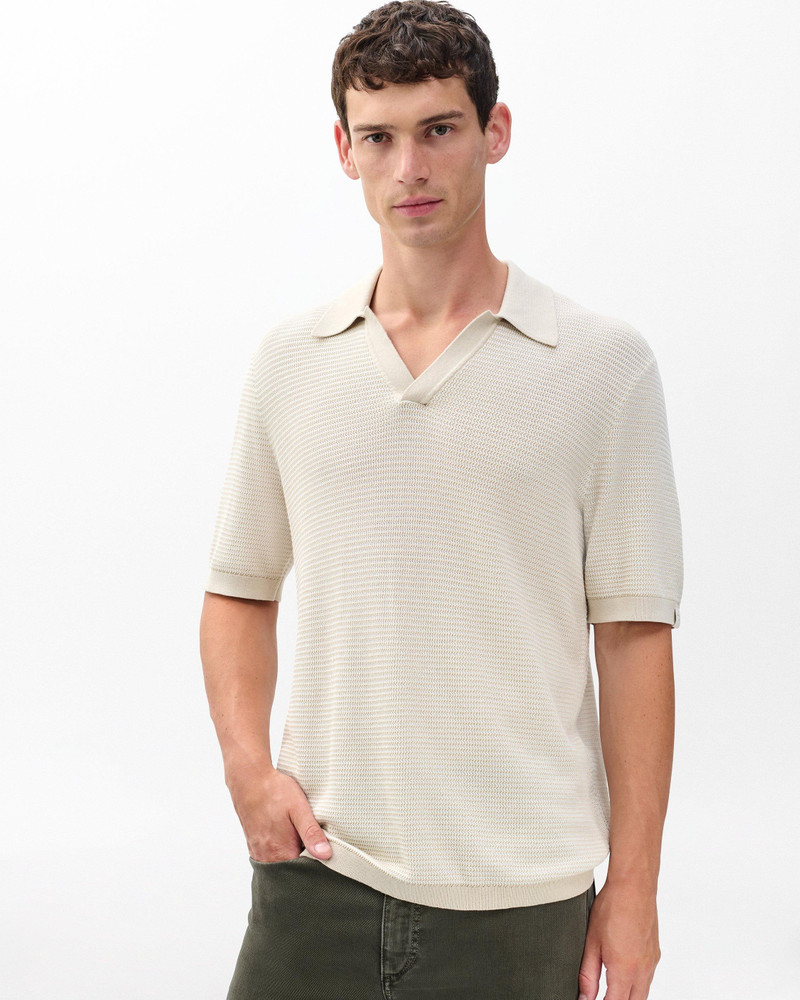 Harvey Knit Johnny Collar Polo 2