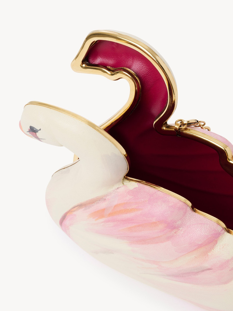 CHLOÉ TROPICUS SWAN MINAUDIÈRE IN PRINTED LEATHER 5
