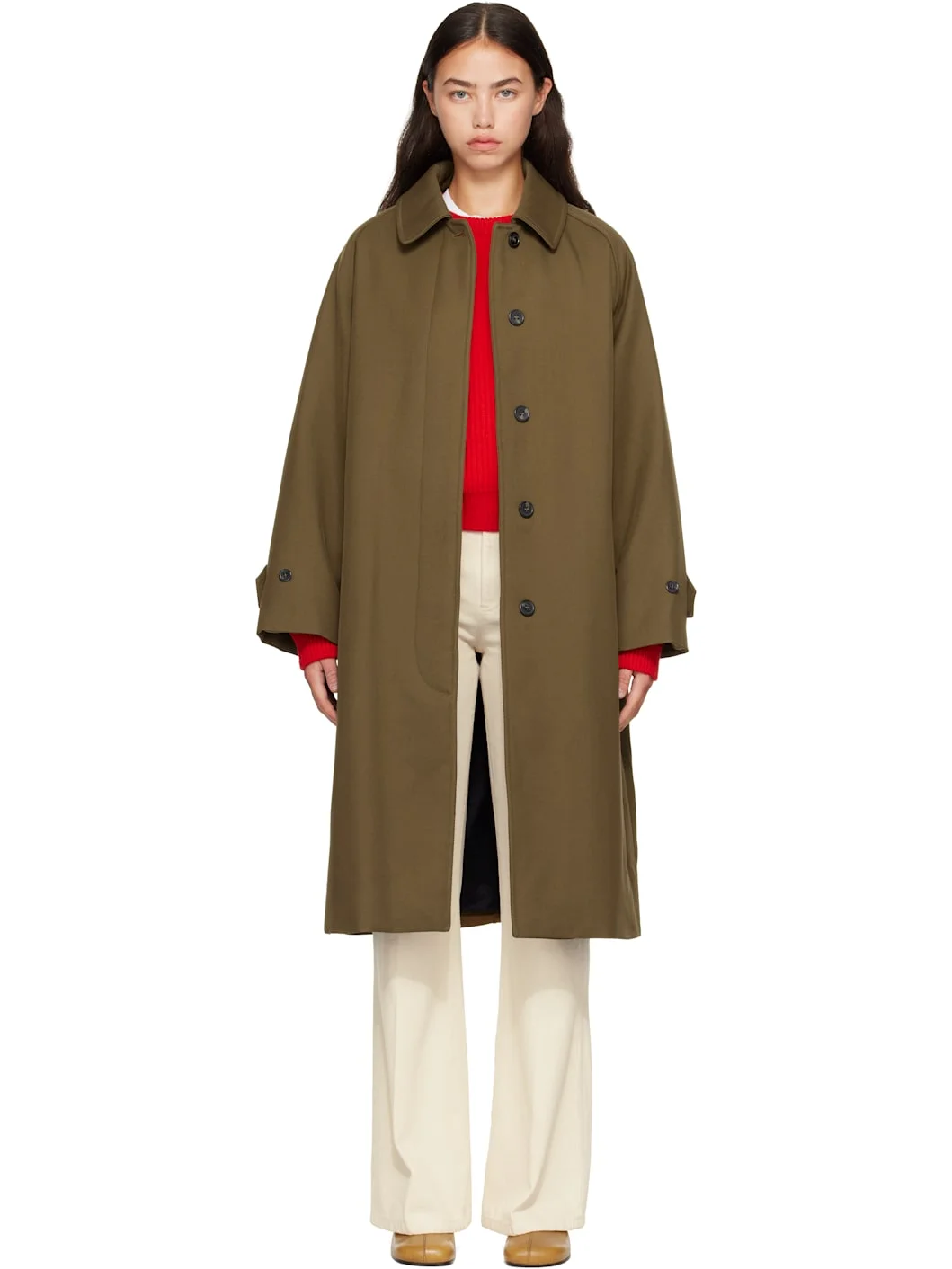 Khaki Water-Repellent Wool Jacket - 1