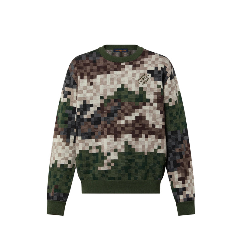 Damier Cotton Jacquard Pullover - 1