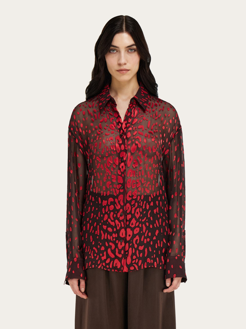 FERRAGAMO Devoré georgette shirt outlook