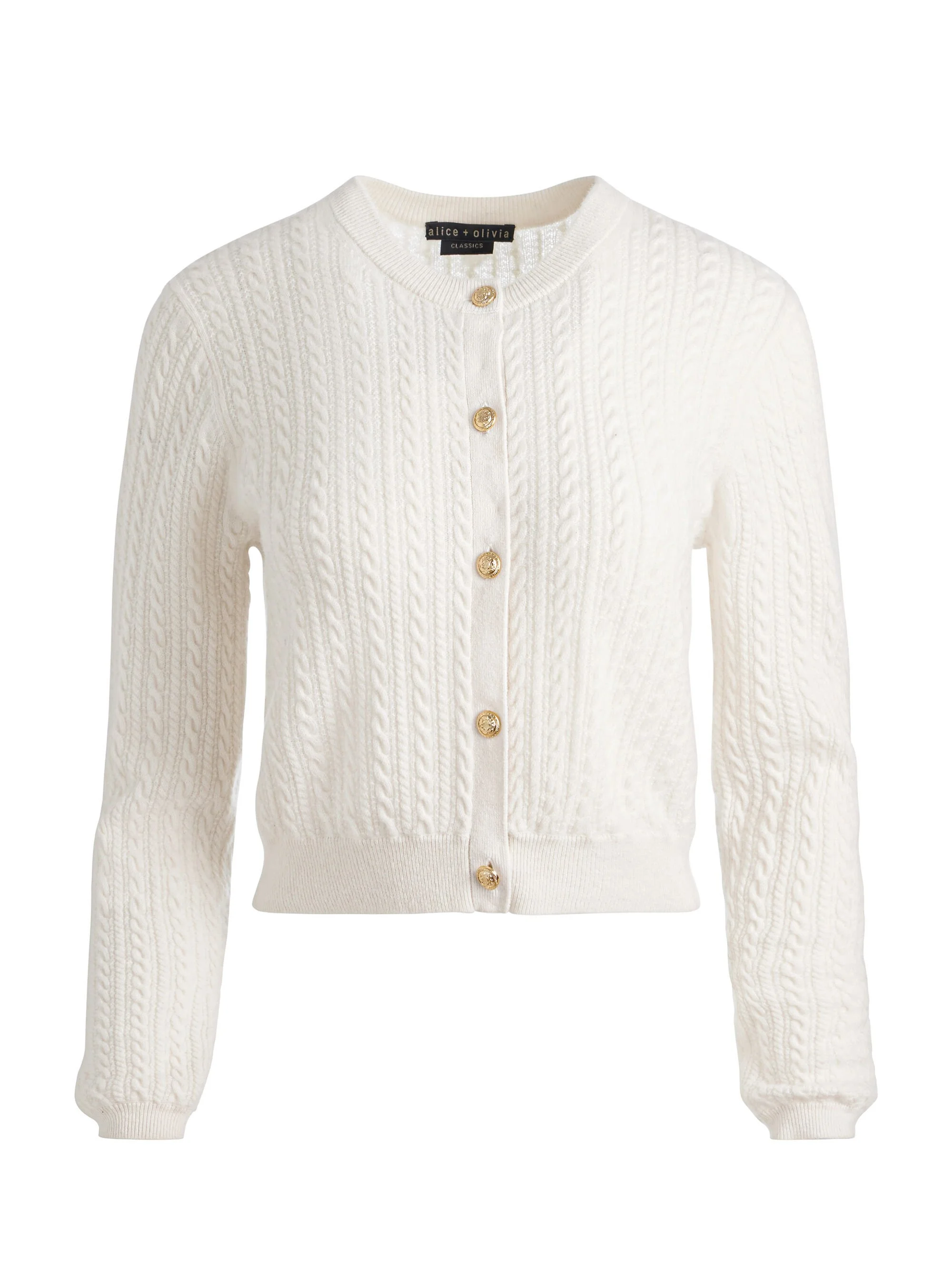 DOLLIE CASHMERE CABLEKNIT CARDIGAN - 1