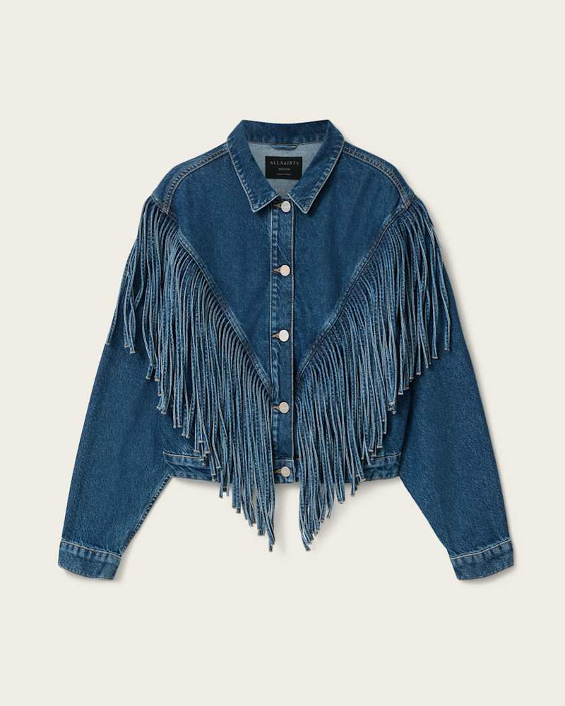MARLENE WESTEN TASSEL DENIM JACKET 1