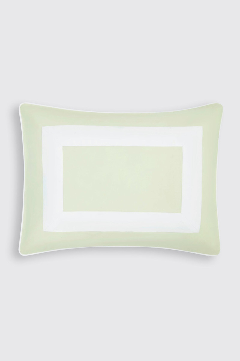 Maria Pillow Slip in Mint & White Cotton 1