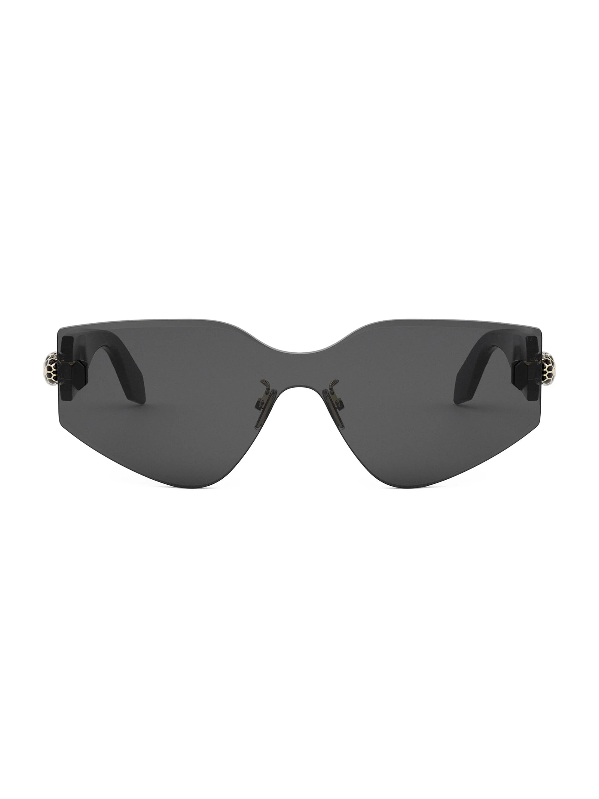 Women's Serpenti 142MM Mask Sunglasses - Black Black - 1