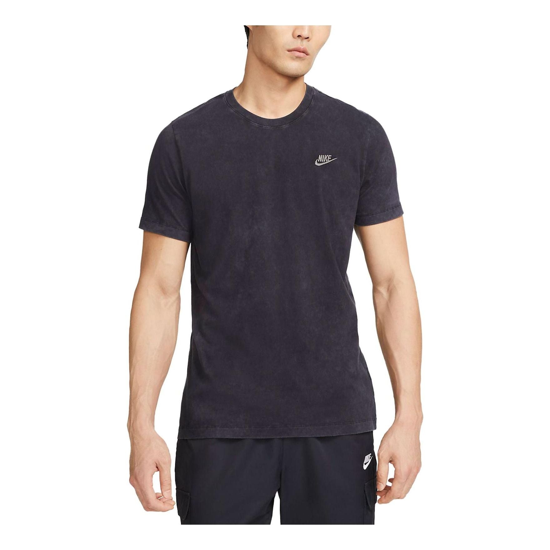 Nike Sportswear Club Washed-Dye T-Shirt 'Black' FD1283-010 - 1