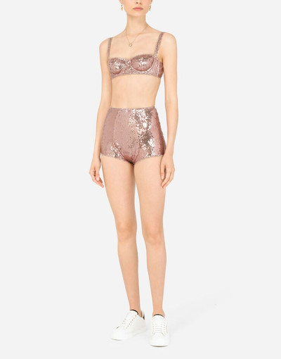 Dolce & Gabbana Sequined high-waisted panties outlook