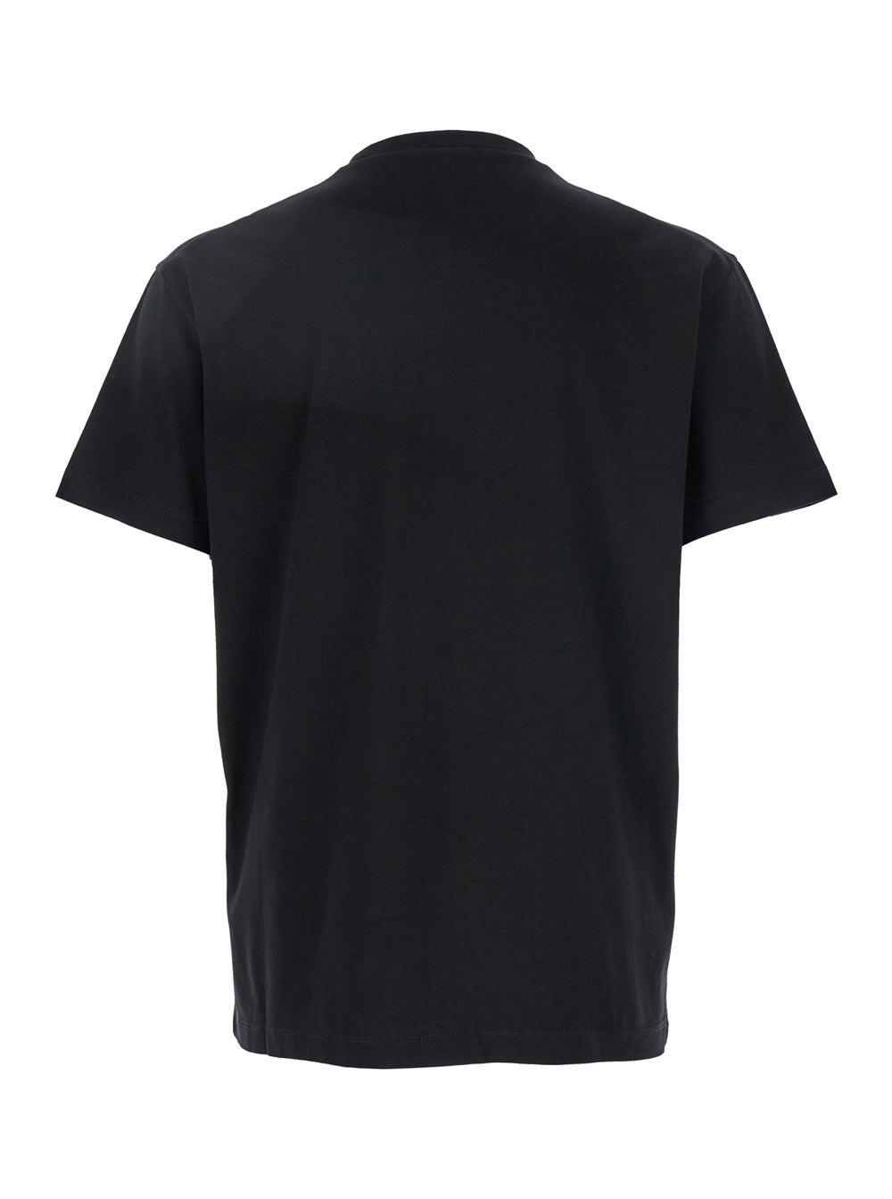 Dsquared2 Men Black Crewneck T-Shirt With Maxi Logo Print On The Front In Cotton Man - 2