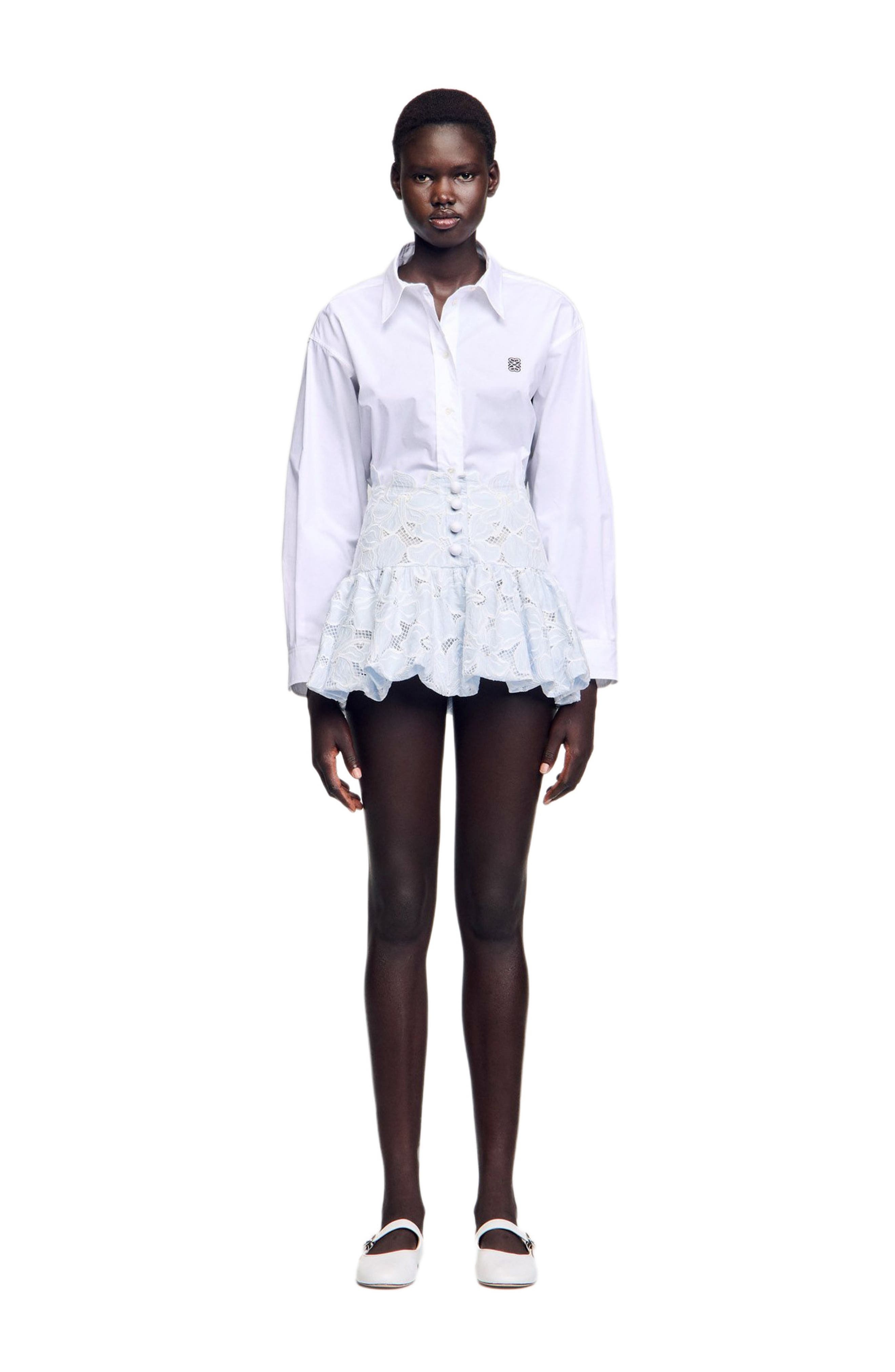 SANDRO Short guipure skirt in Sky Blue at Nordstrom - 2