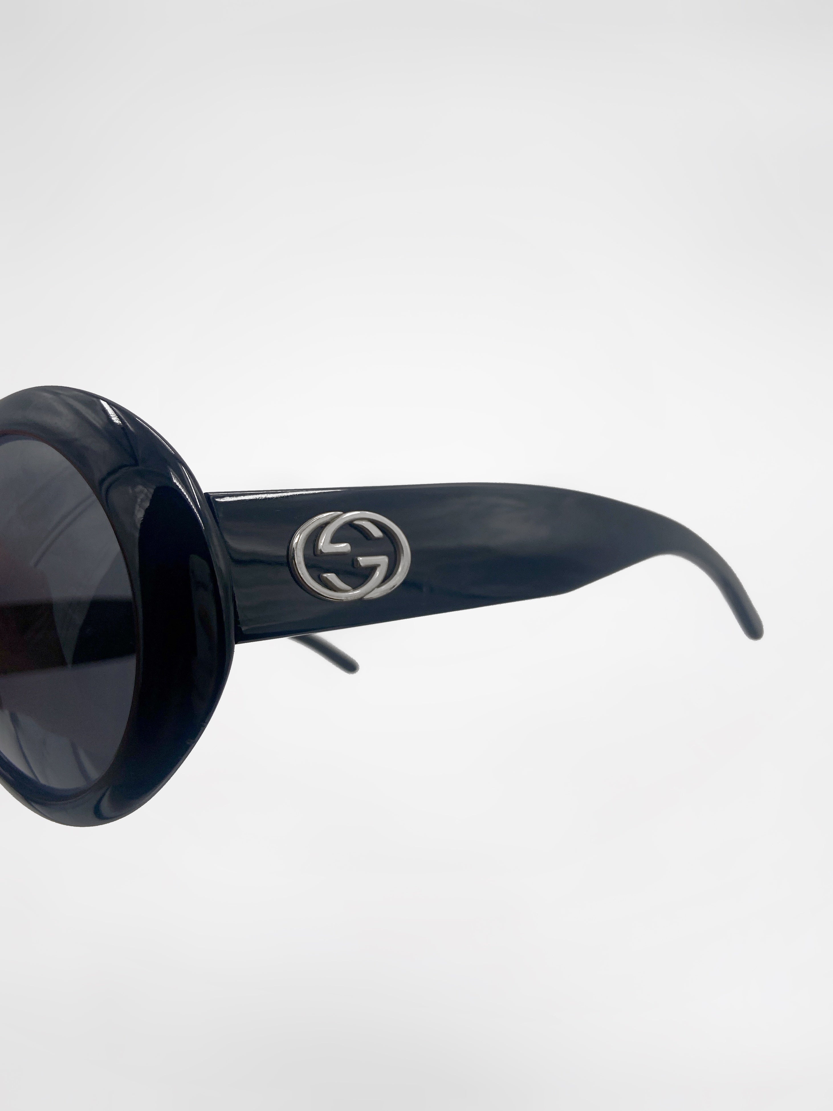 Gucci Fall 1995 Tom Ford Black Oversized Oval Sunglasses - 3