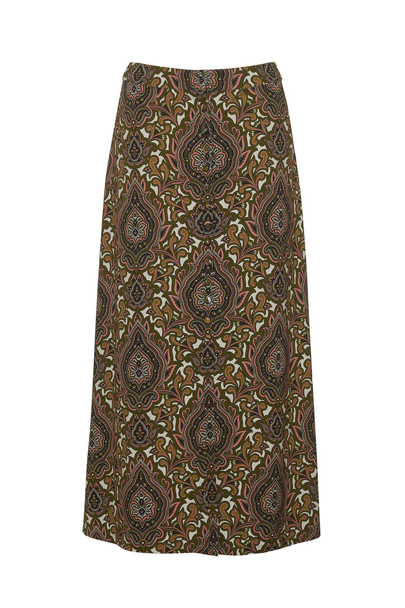 Lyra Skirt A Button-Down Midi in Vintage-Inspired Motifs 1