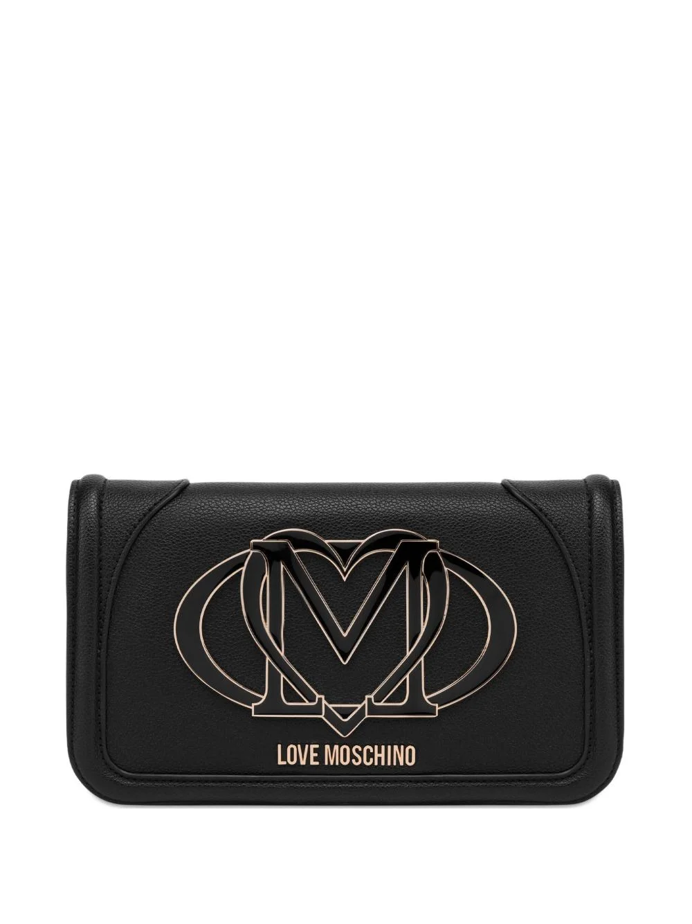 logo-plaque clutch bag - 1