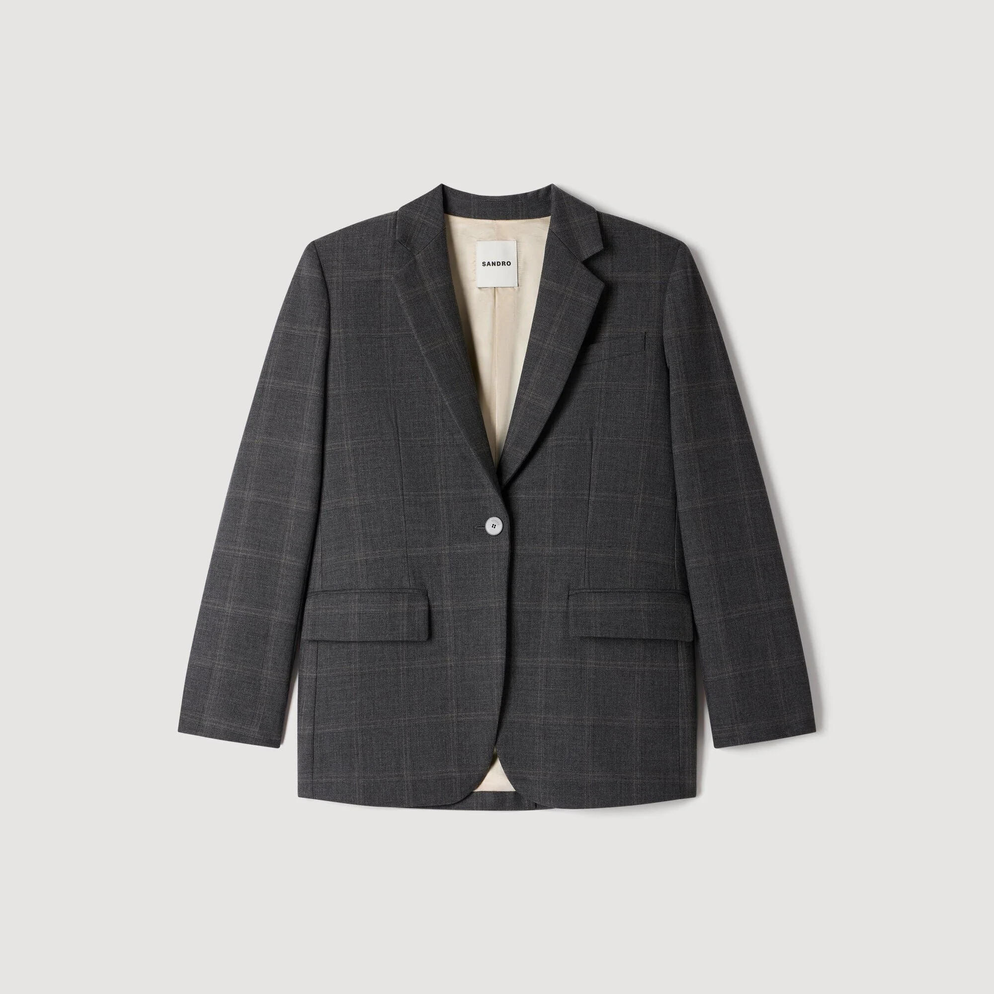 CHECK TAILORED JACKET - 1