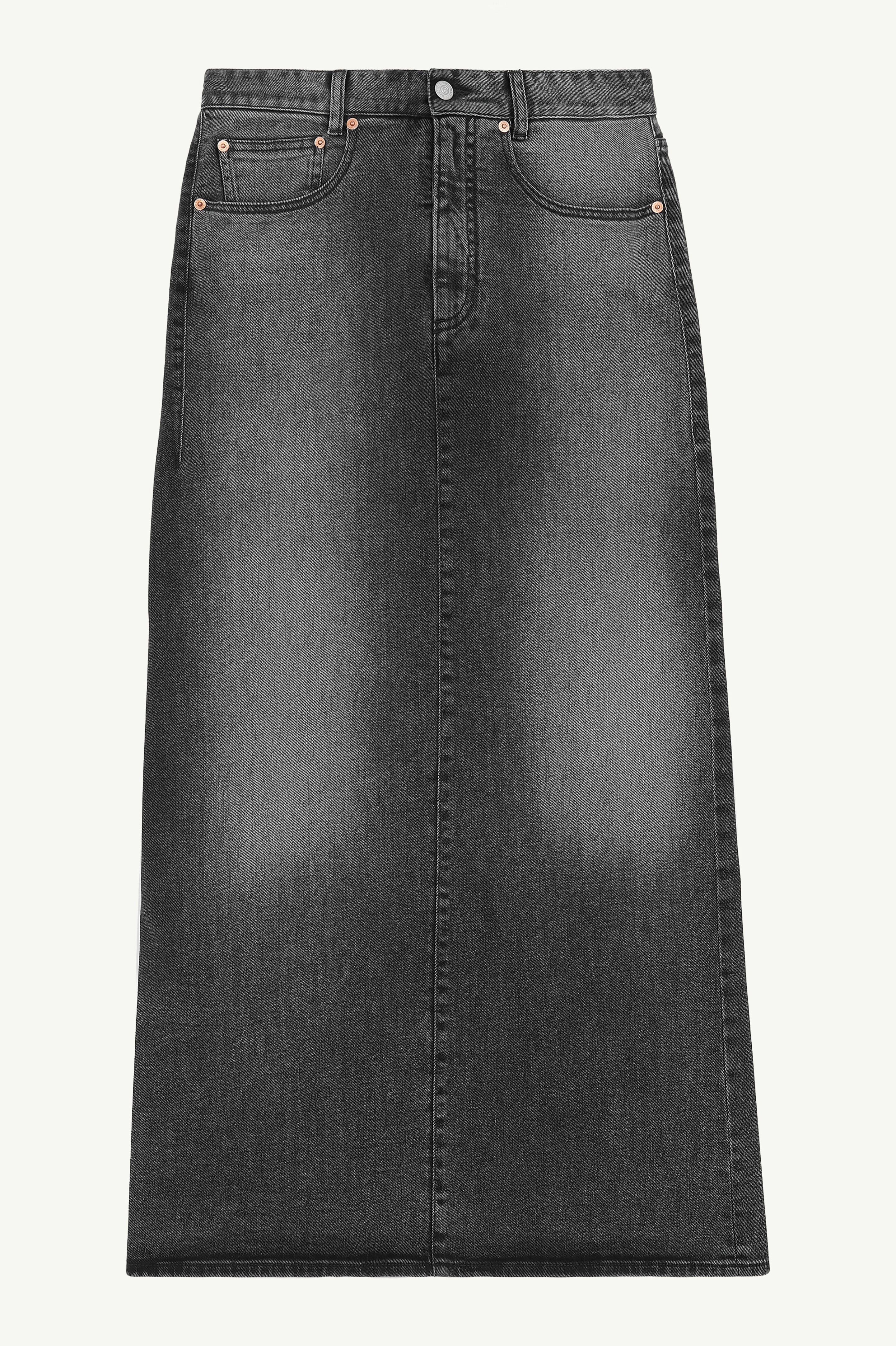 5-pocket Denim Long Skirt - 1