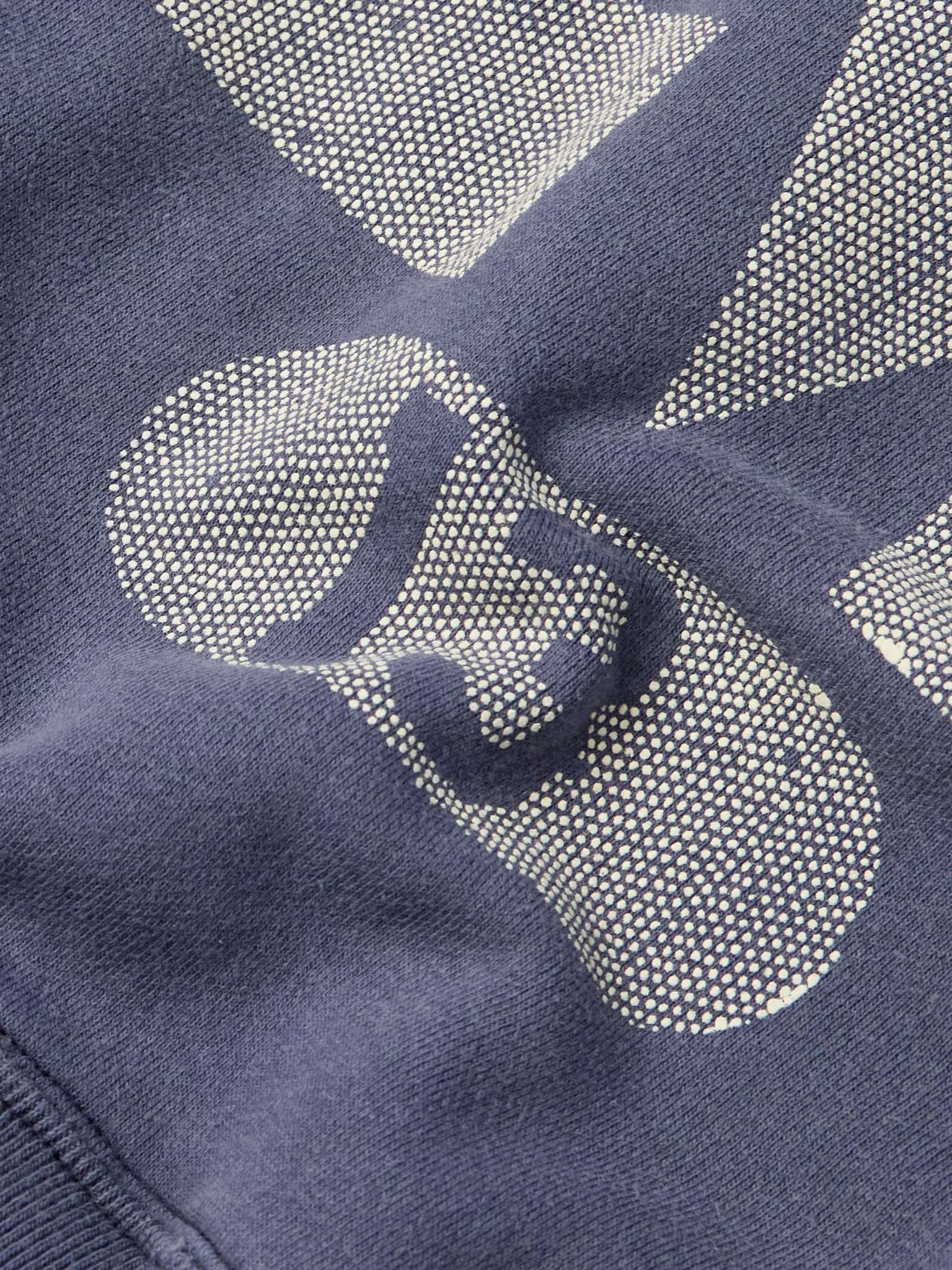 Logo-Print Distressed Cotton-Jersey Hoodie - 5