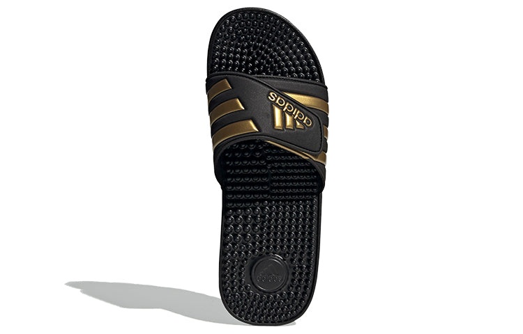 adidas Adissage Slides 'Black Gold Metallic' EG6517 - 5