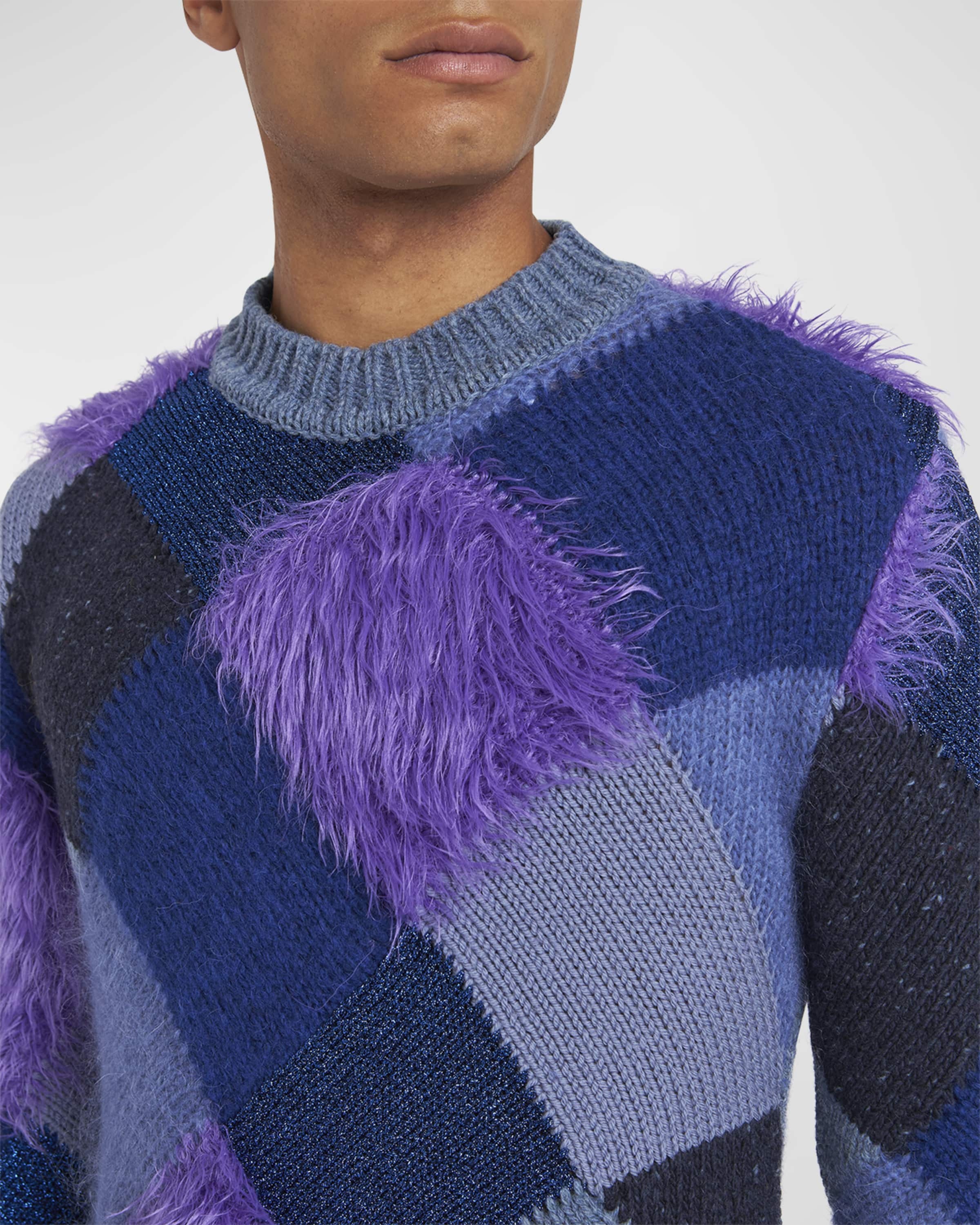 Men's 3D Intarsia Block Sweater - 5
