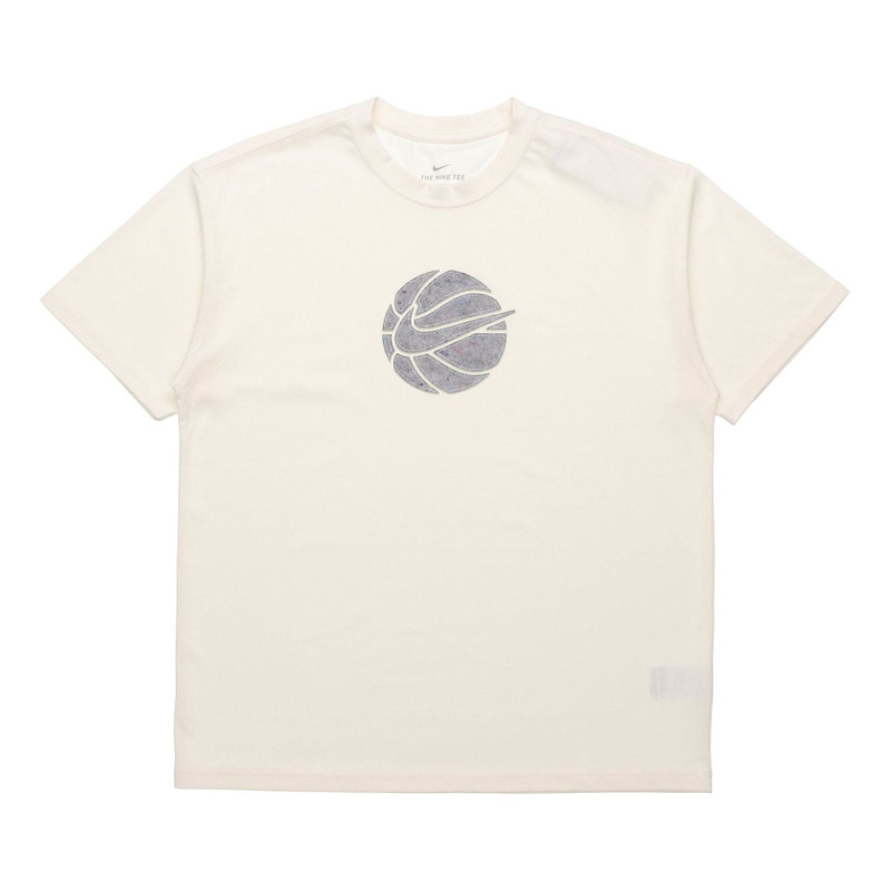 Nike Basketball Loose Sports Round Neck Short Sleeve Creamy White DD0829-901 - 1