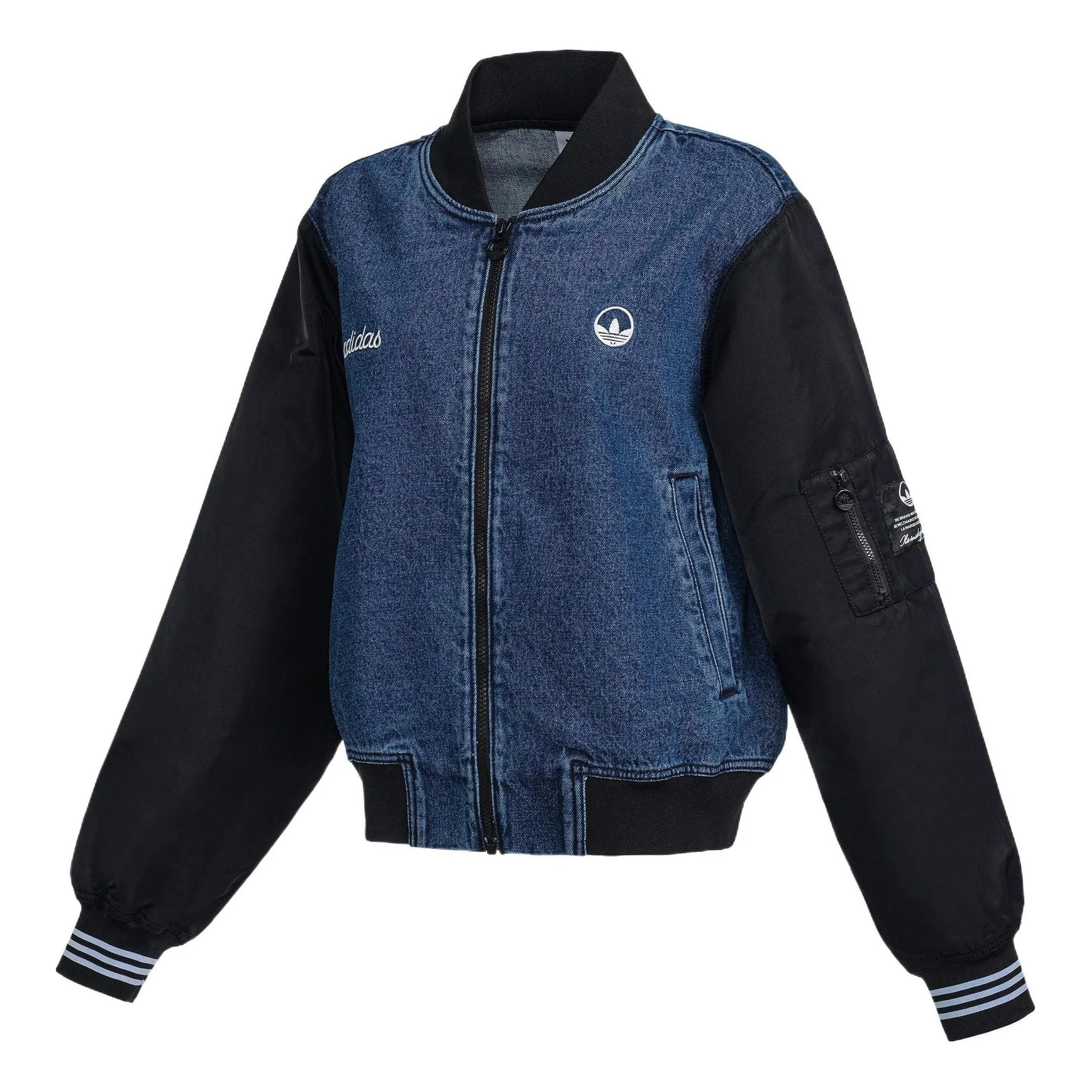 (WMNS) adidas Collegiate Denim Jacket Asia Sizing 'Blue' HL9069 - 1
