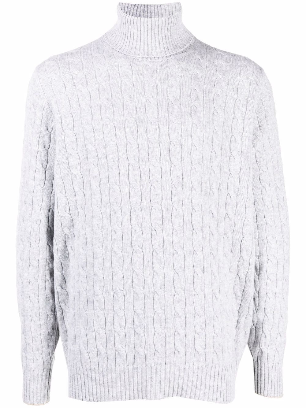 cable knit cashmere jumper - 1