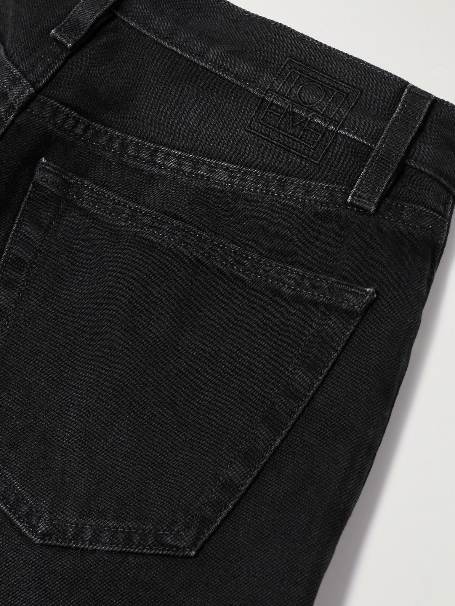 Mid-rise straight-leg organic jeans Black - 6