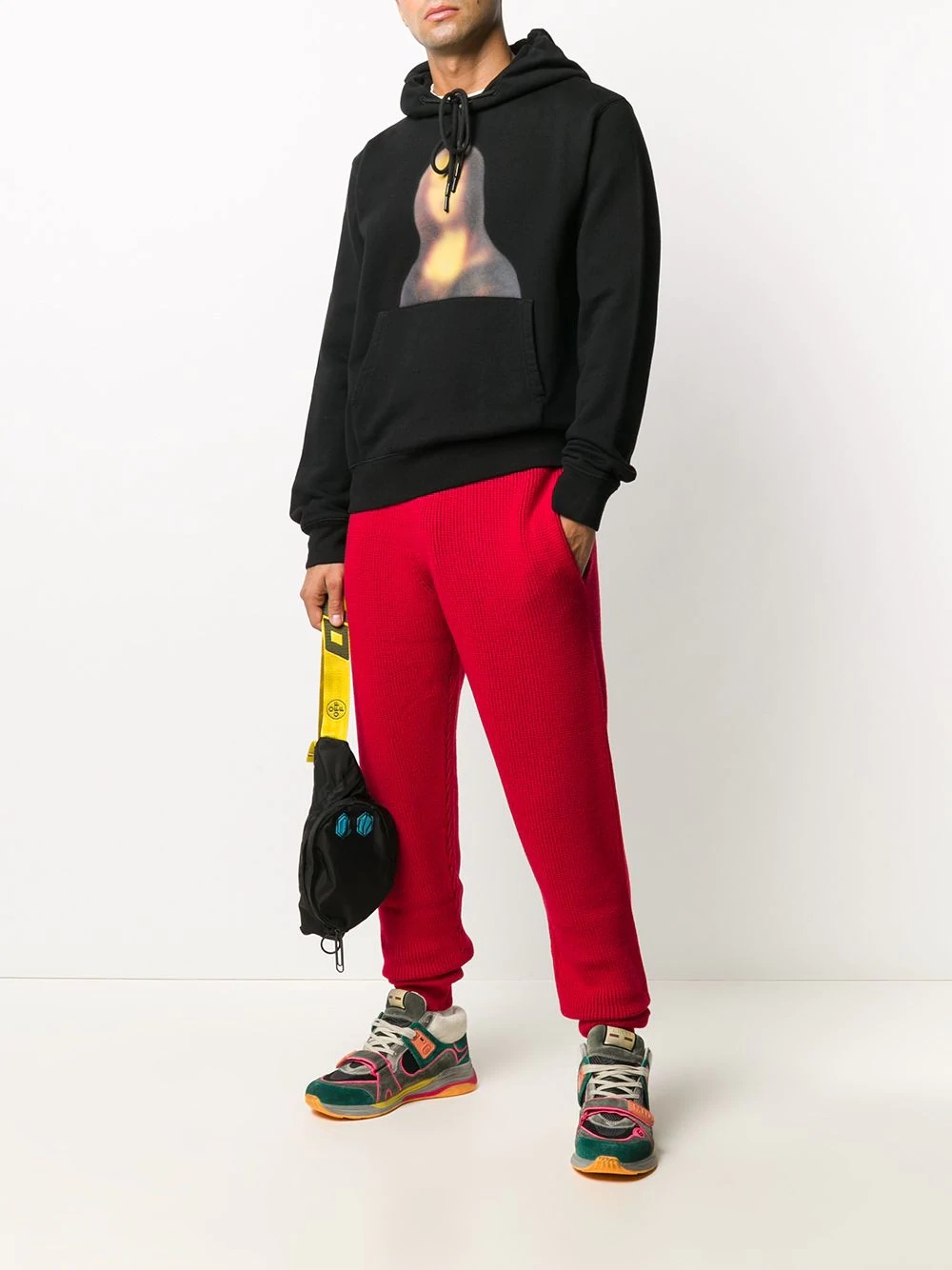 Blurred Monalisa slim-fit hoodie - 2