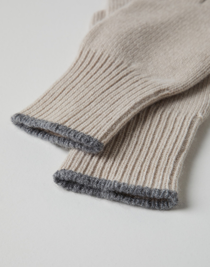 Brunello Cucinelli Cashmere knit gloves outlook