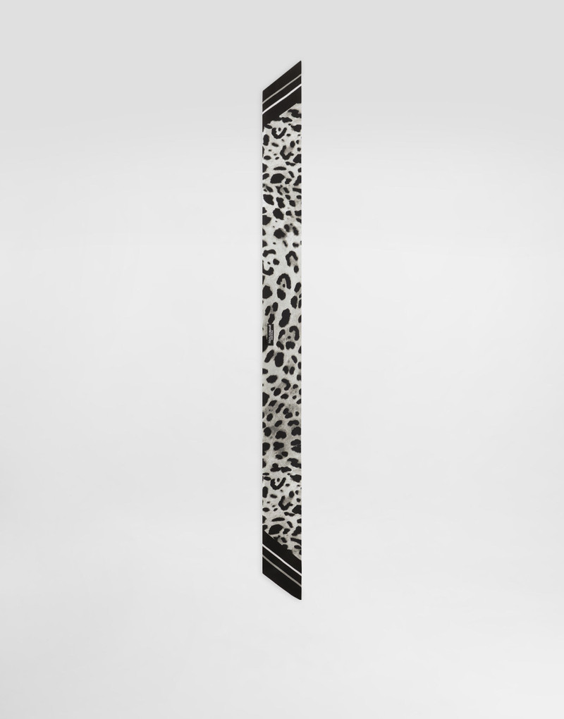 Dolce & Gabbana Leopard-print twill headscarf (6x100) outlook