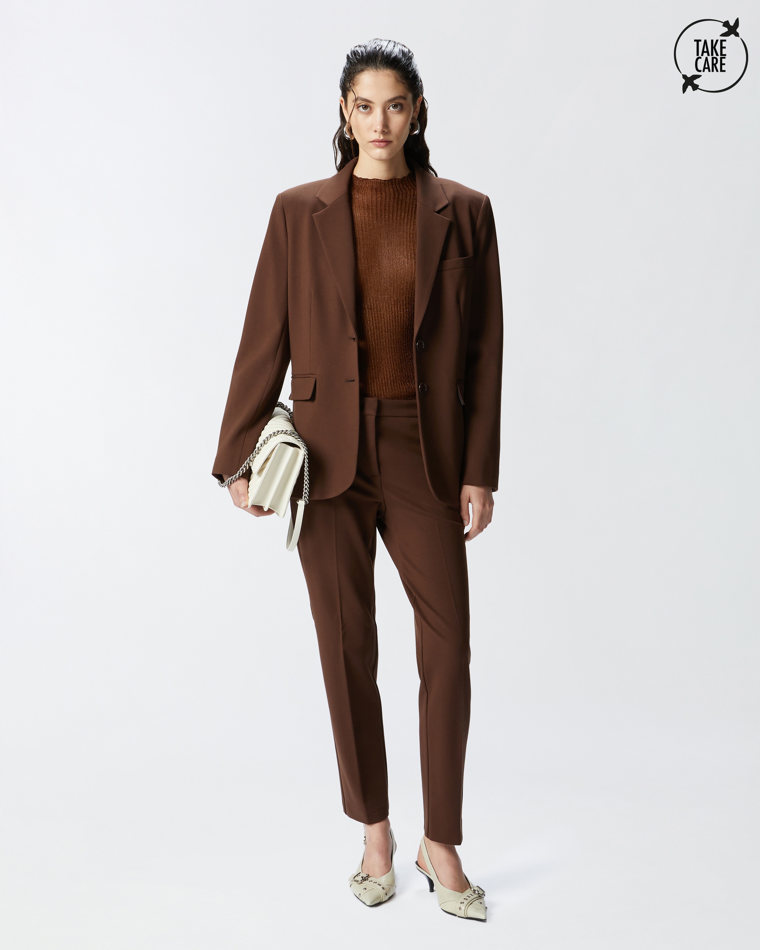 TECHNICAL FABRIC CIGARETTE TROUSERS - 2