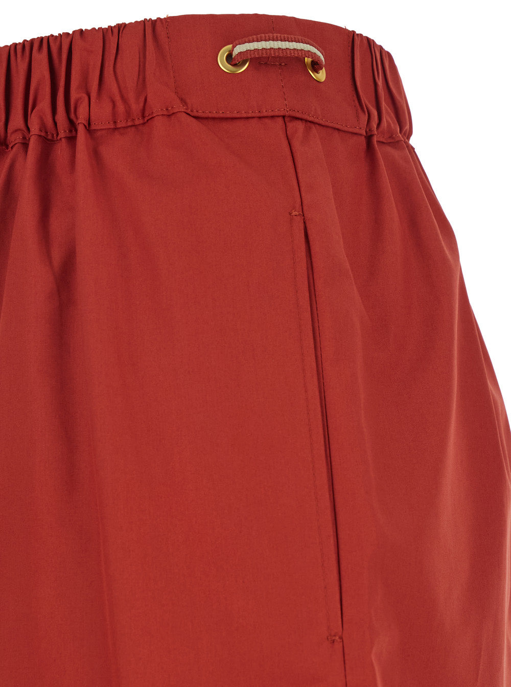 Max Mara Women 'Haway' Red Shorts With Elastic Waist And Pleated Details In Cotton Woman - 3