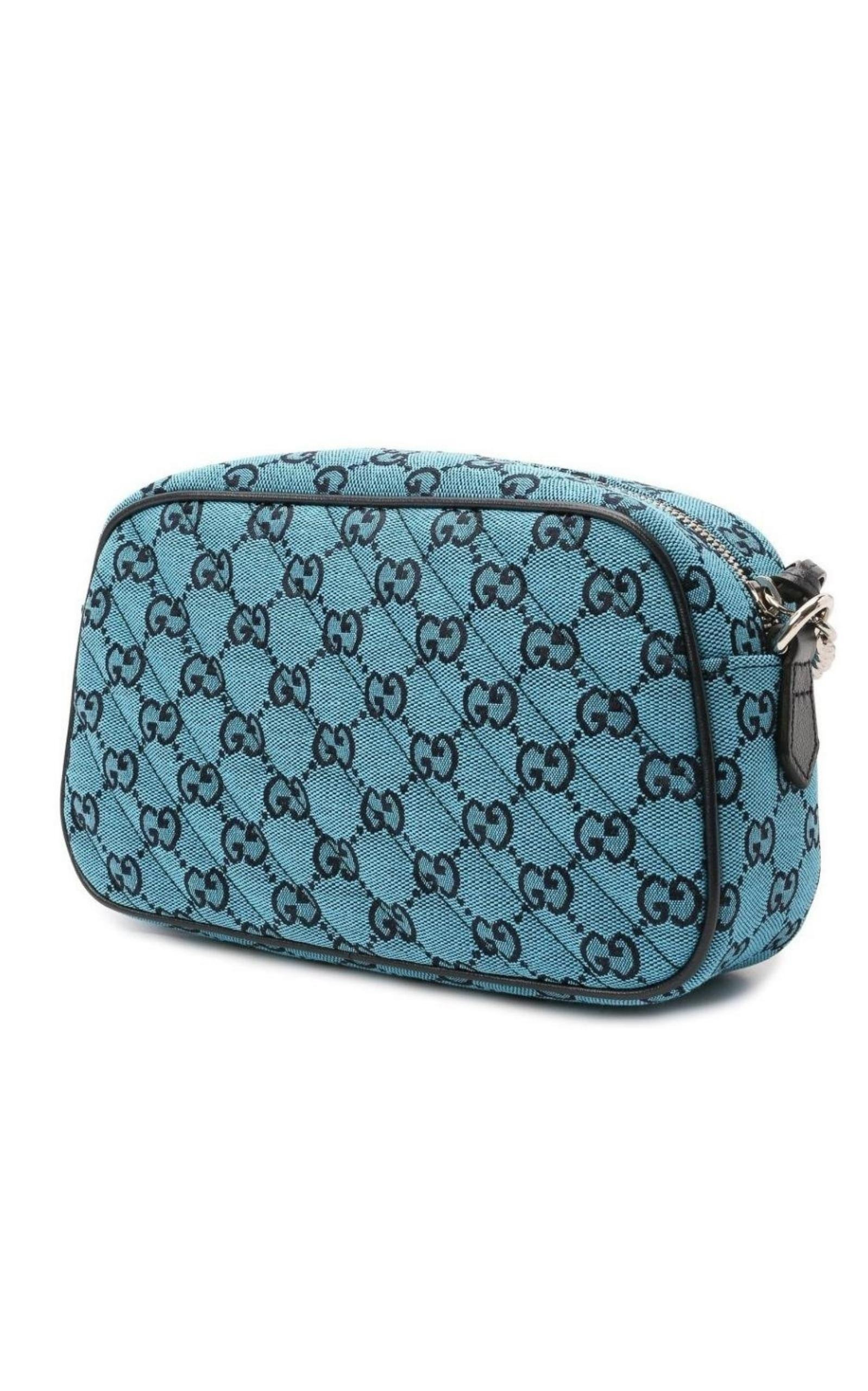 GG Marmont Quilted Crossbody Bag in Blue - 4