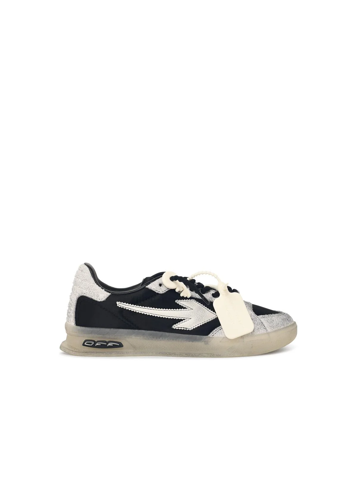 Off-White 'Worn Out' Black Suede Blend Sneakers Men - 1