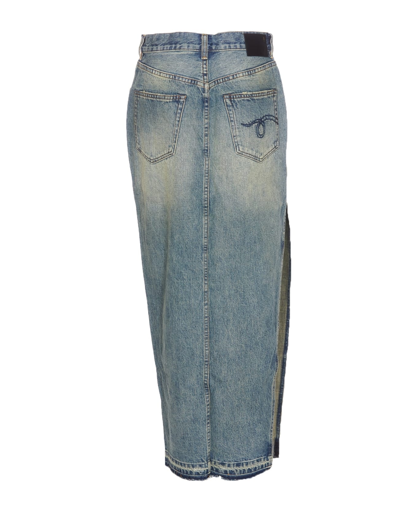 Denim Devon Side Slit Skirt - 2