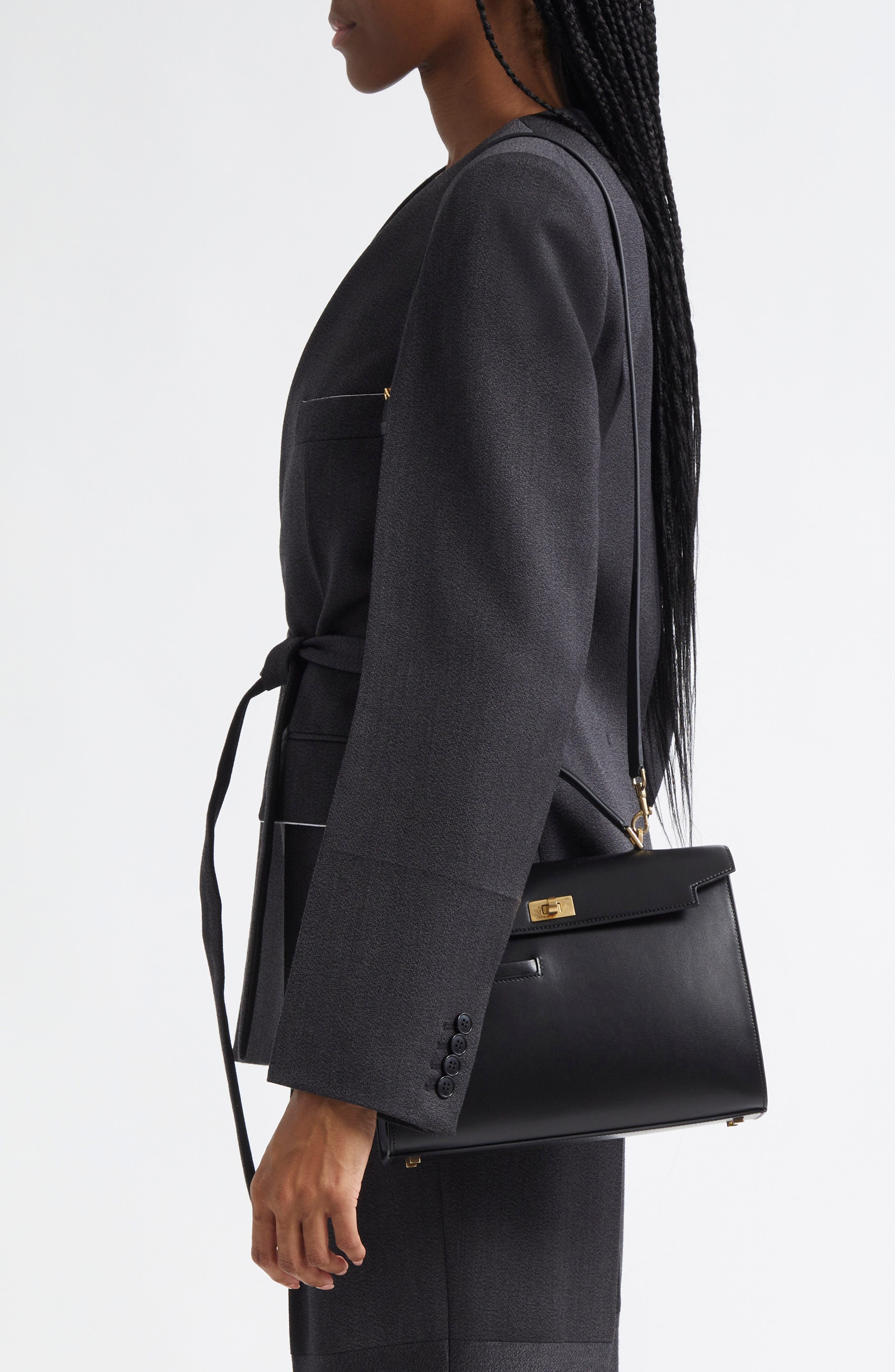 Anya Hindmarch Mortimer Leather Top Handle Bag in Black at Nordstrom - 2