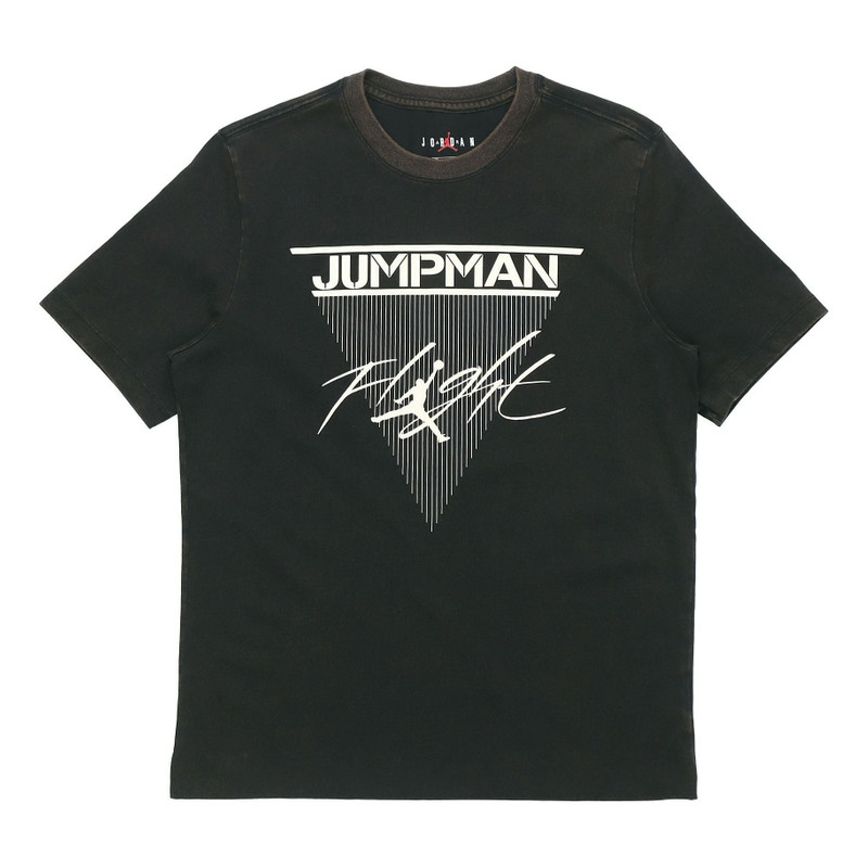 Air Jordan Jumpman Flight Flying Man Printing Short Sleeve Black CD5643-010 - 1