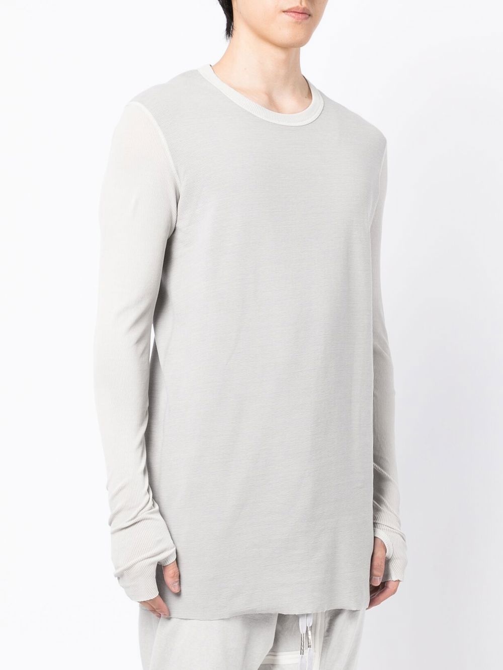 cotton round-neck long-sleeve T-shirt - 3