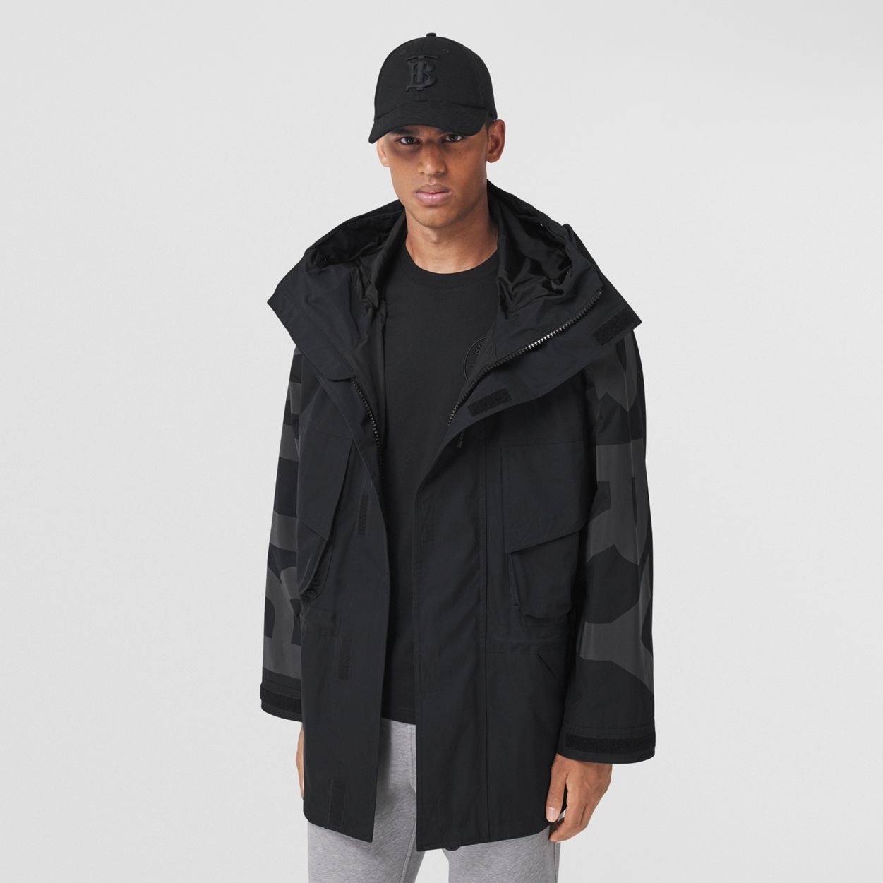 Logo Print Nylon Hooded Jacket - 6