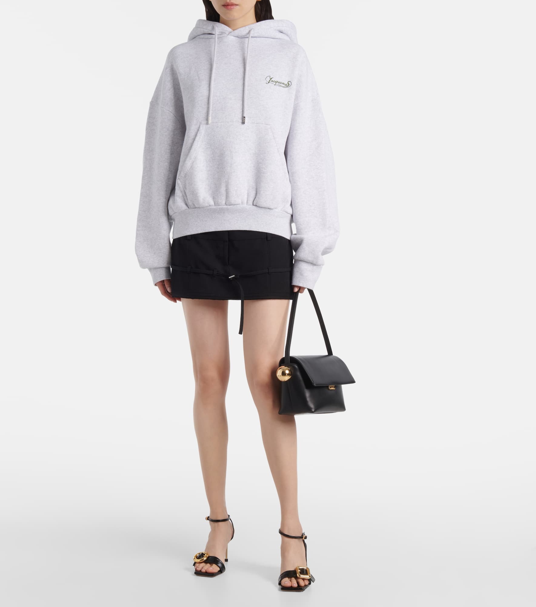 Corto logo cotton fleece hoodie - 2
