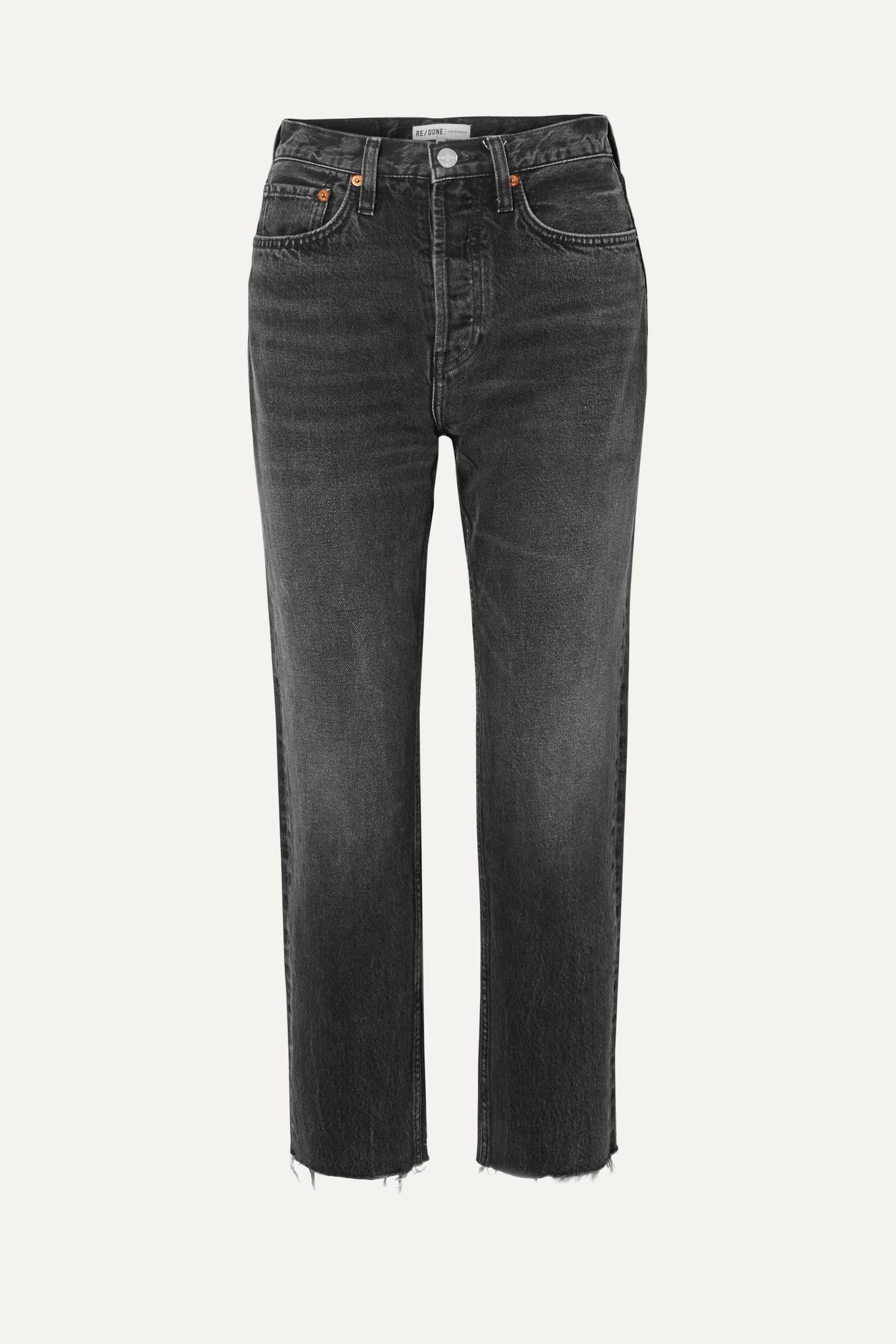 Originals Stove Pipe cropped high-rise straight-leg jeans - 1