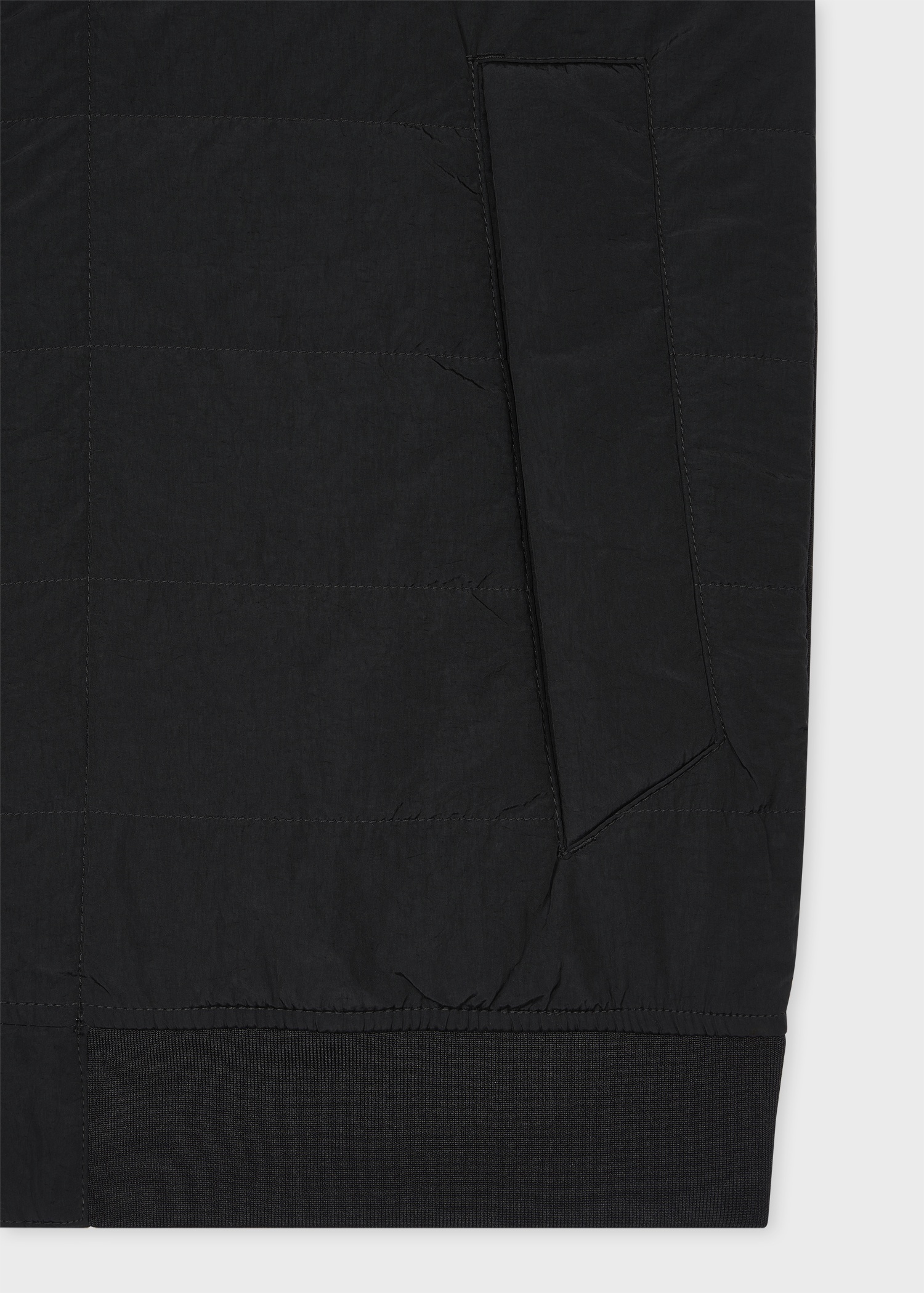 Black 'Sports Stripe' Mixed Media Gilet - 3