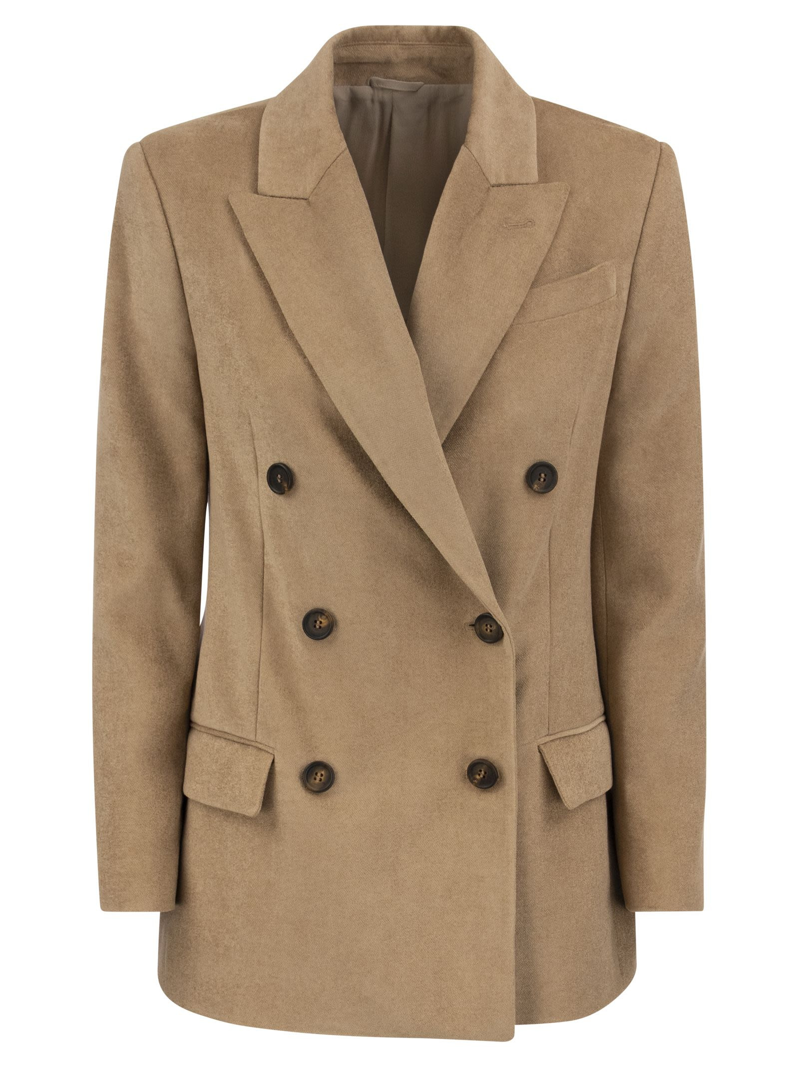 Brunello Cucinelli Women Double-Breasted Jacket With Necklace - 1