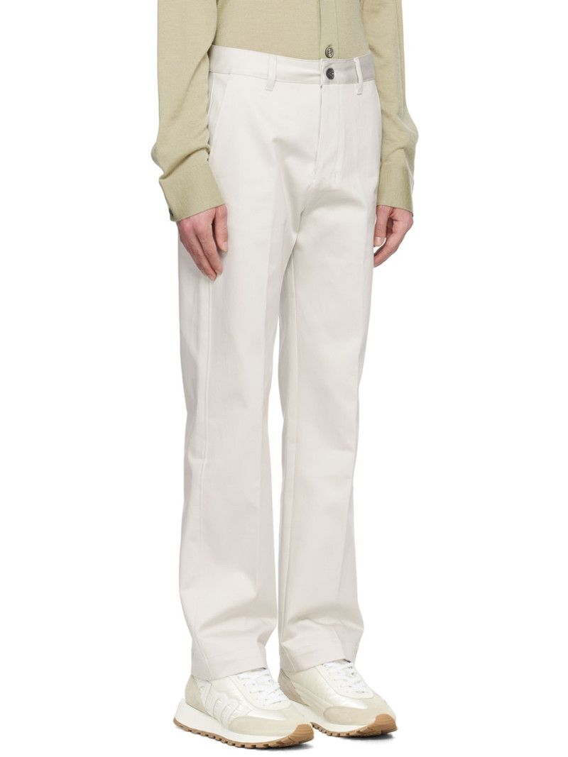 AMI Paris Gray Button-Fly Trousers outlook