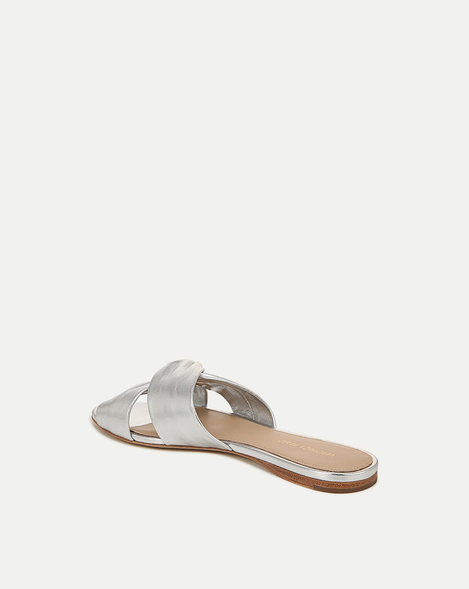 SERAPHINA METALLIC LEATHER TWIST SANDAL - 4