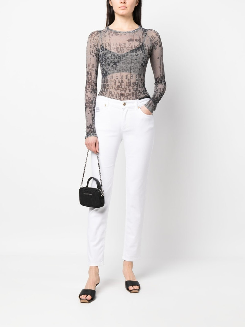 VERSACE JEANS COUTURE logo-patch skinny jeans outlook