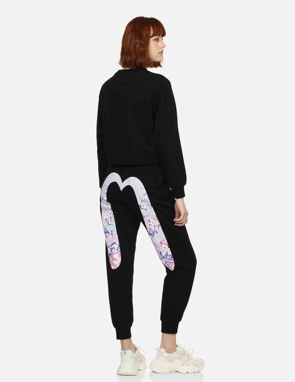 RHINESTONE SEAGULL CROPPED SWEATSHIRT - 4