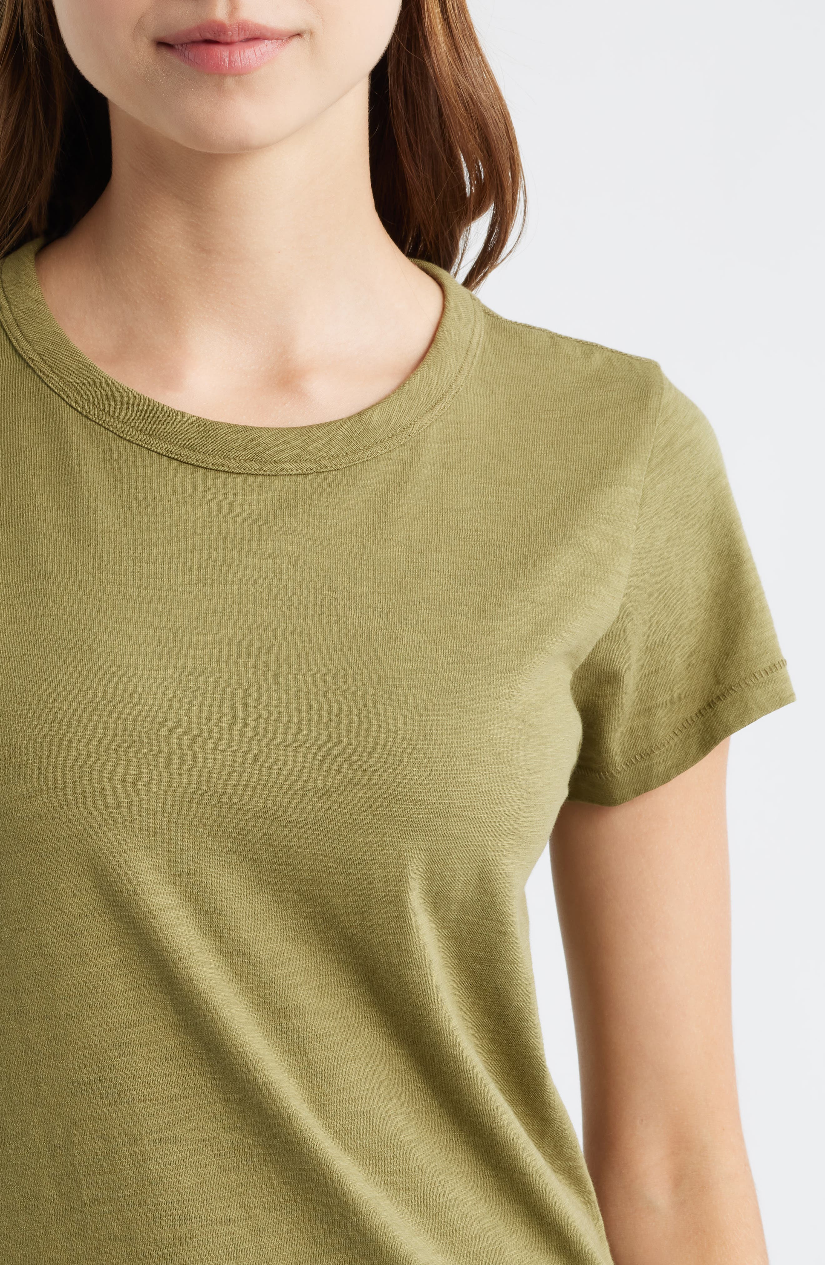 rag & bone The Slub Cotton T-Shirt in Olive at Nordstrom - 4