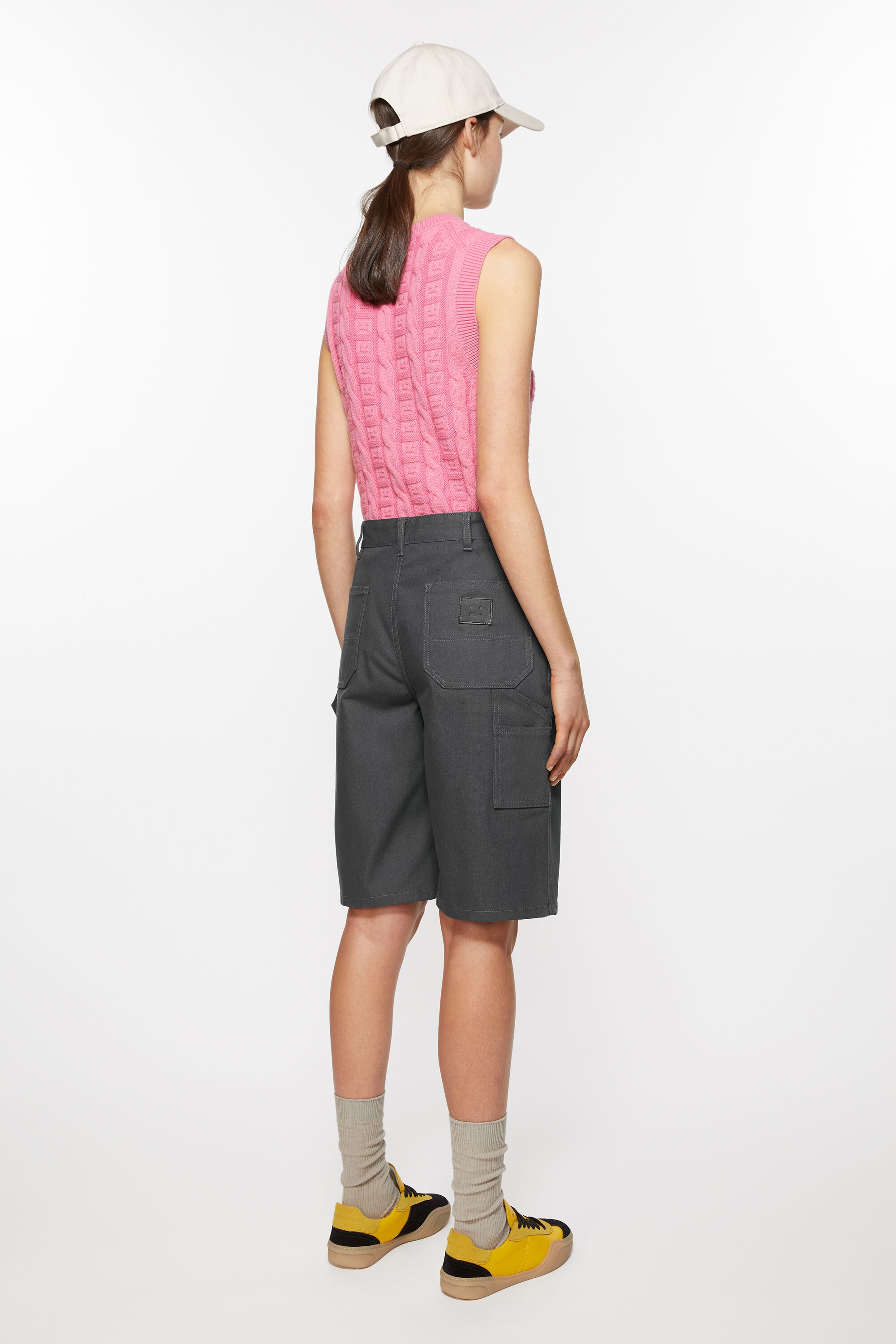 Canvas shorts - Dark grey - 3