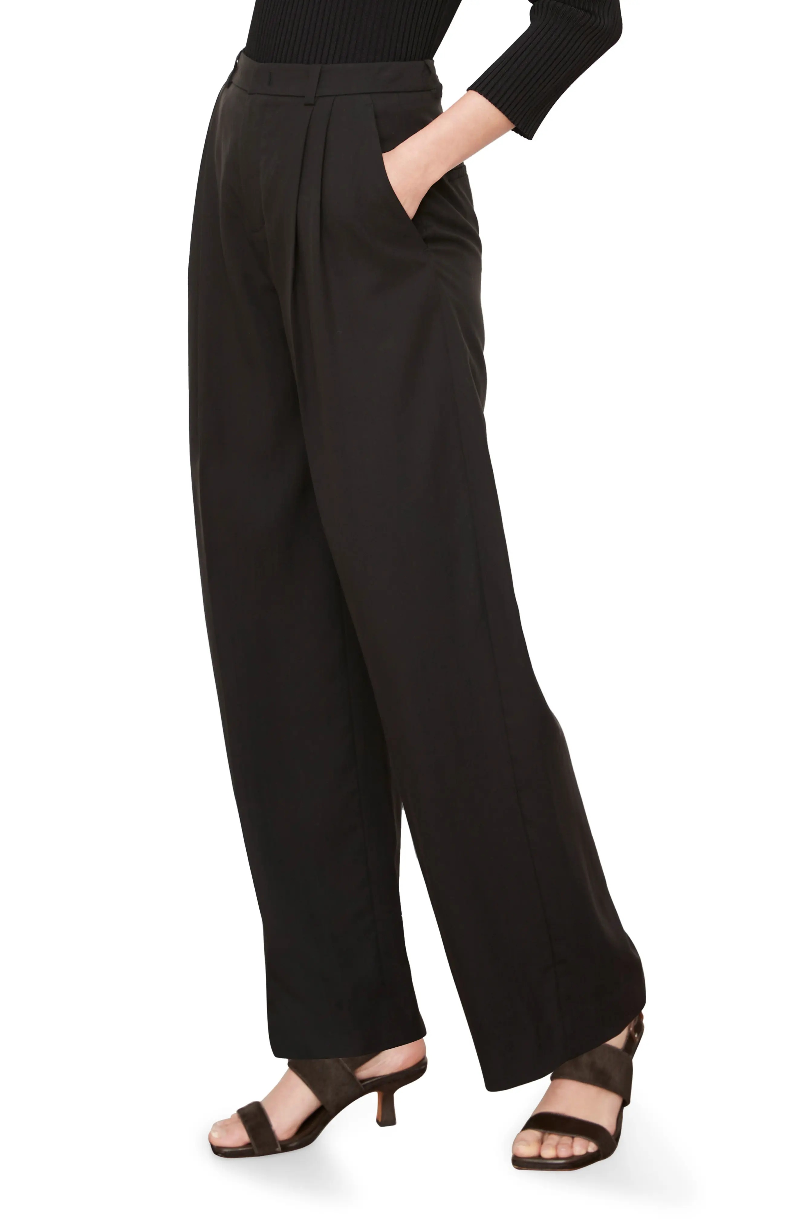 Pleated Drop Waist Trousers - 3